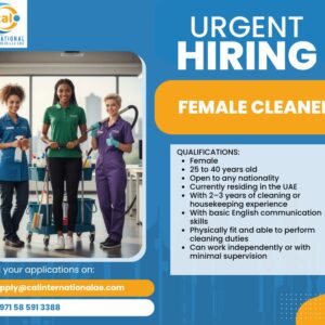 FEMALE ON-CALL CLEANERS